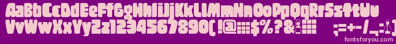 Tregger Font – Pink Fonts on Purple Background