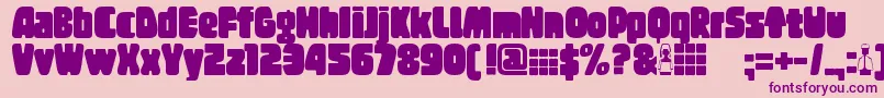 Tregger Font – Purple Fonts on Pink Background