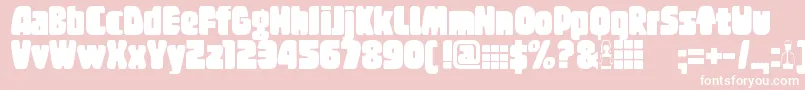 Tregger Font – White Fonts on Pink Background