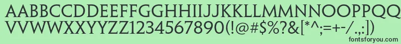 フォントPenumbraserifstdRegular – 緑の背景に黒い文字