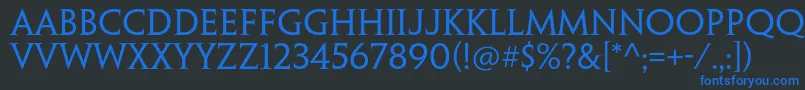 PenumbraserifstdRegular Font – Blue Fonts on Black Background