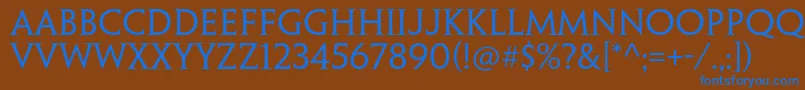 フォントPenumbraserifstdRegular – 茶色の背景に青い文字