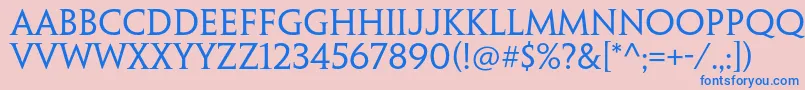 PenumbraserifstdRegular Font – Blue Fonts on Pink Background