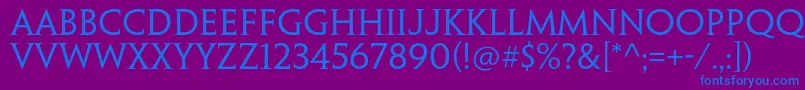 PenumbraserifstdRegular Font – Blue Fonts on Purple Background