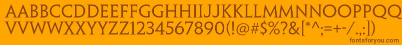 PenumbraserifstdRegular Font – Brown Fonts on Orange Background