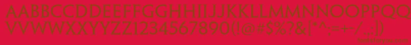 Police PenumbraserifstdRegular – polices brunes sur fond rouge
