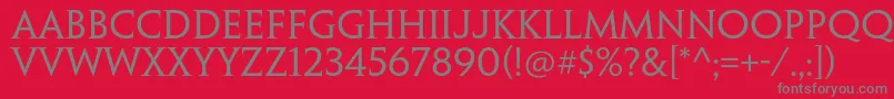 PenumbraserifstdRegular Font – Gray Fonts on Red Background