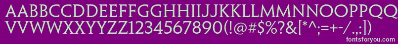 PenumbraserifstdRegular Font – Green Fonts on Purple Background