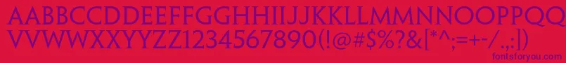 PenumbraserifstdRegular Font – Purple Fonts on Red Background