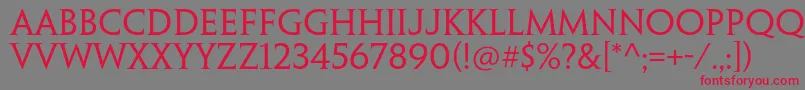 PenumbraserifstdRegular Font – Red Fonts on Gray Background