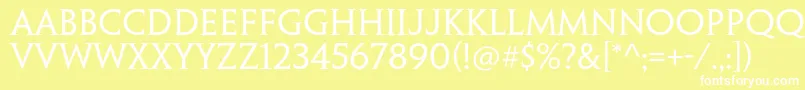 PenumbraserifstdRegular Font – White Fonts on Yellow Background