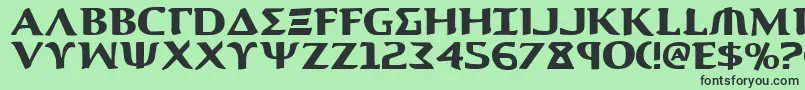 フォントAegis – 緑の背景に黒い文字