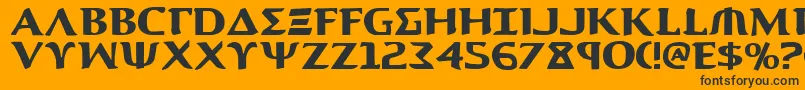 Шрифт Aegis – чёрные шрифты на оранжевом фоне