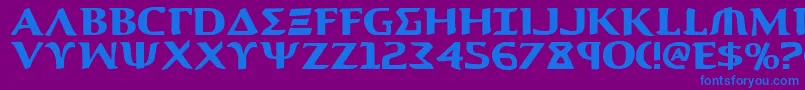 Шрифт Aegis – синие шрифты на фиолетовом фоне
