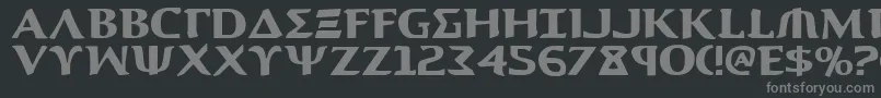 フォントAegis – 黒い背景に灰色の文字