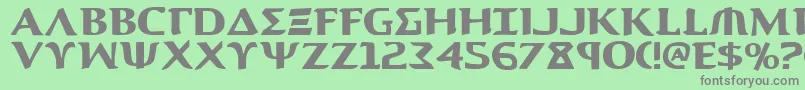 フォントAegis – 緑の背景に灰色の文字