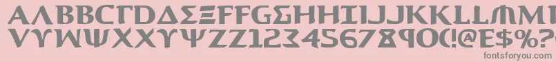 Aegis-Schriftart – Graue Schriften auf rosa Hintergrund