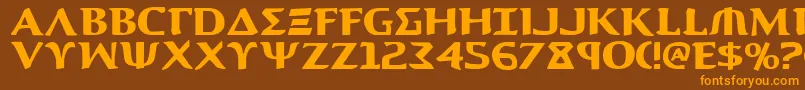 Aegis Font – Orange Fonts on Brown Background