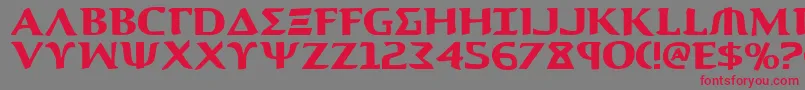 Aegis Font – Red Fonts on Gray Background