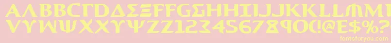 Aegis Font – Yellow Fonts on Pink Background