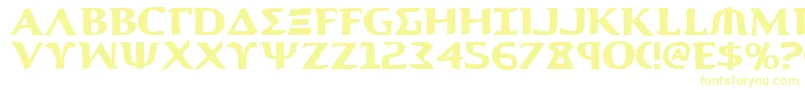 Aegis-Schriftart – Gelbe Schriften auf weißem Hintergrund