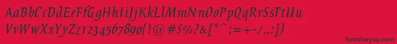 Breeze Font – Black Fonts on Red Background