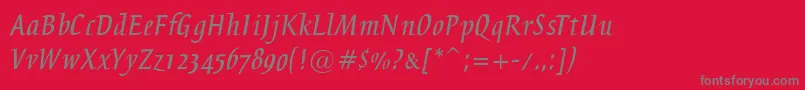 Breeze Font – Gray Fonts on Red Background