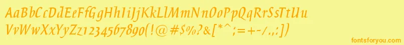 Breeze Font – Orange Fonts on Yellow Background