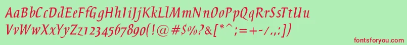 Breeze Font – Red Fonts on Green Background