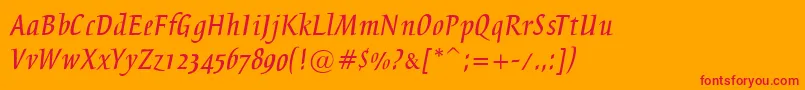 Breeze Font – Red Fonts on Orange Background