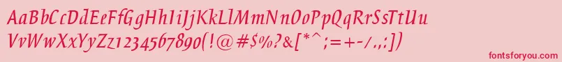 Breeze Font – Red Fonts on Pink Background