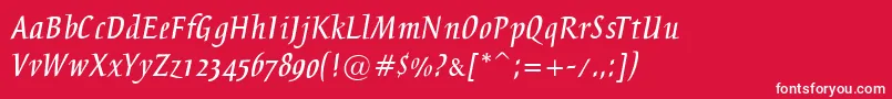 Breeze Font – White Fonts on Red Background