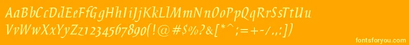 fuente Breeze – Fuentes Amarillas Sobre Fondo Naranja