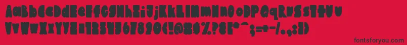 AustieBostChunkiliciousBounce Font – Black Fonts on Red Background