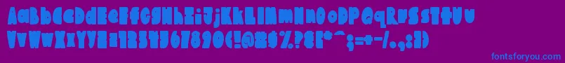 AustieBostChunkiliciousBounce Font – Blue Fonts on Purple Background
