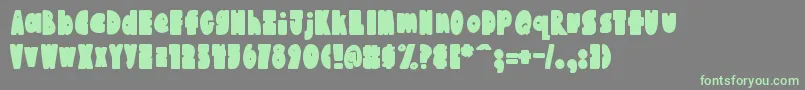 AustieBostChunkiliciousBounce Font – Green Fonts on Gray Background