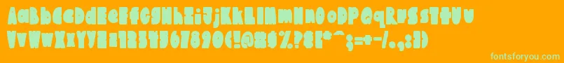 AustieBostChunkiliciousBounce Font – Green Fonts on Orange Background