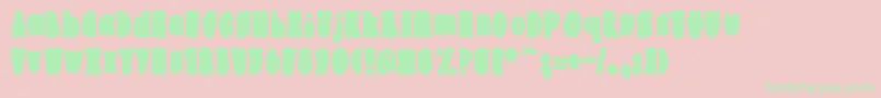 AustieBostChunkiliciousBounce Font – Green Fonts on Pink Background