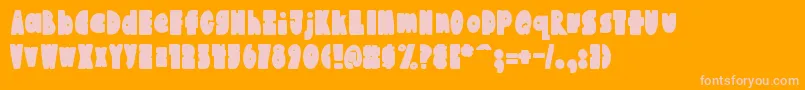 AustieBostChunkiliciousBounce Font – Pink Fonts on Orange Background