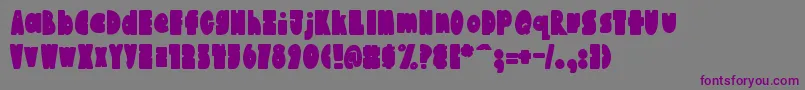 AustieBostChunkiliciousBounce Font – Purple Fonts on Gray Background