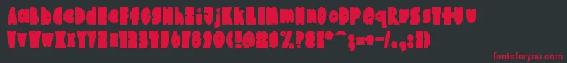 AustieBostChunkiliciousBounce Font – Red Fonts on Black Background