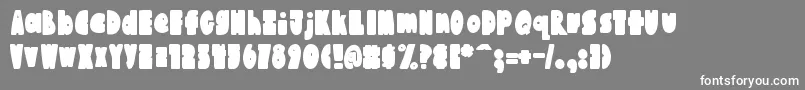 AustieBostChunkiliciousBounce Font – White Fonts on Gray Background