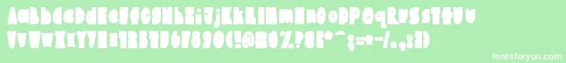 AustieBostChunkiliciousBounce Font – White Fonts on Green Background