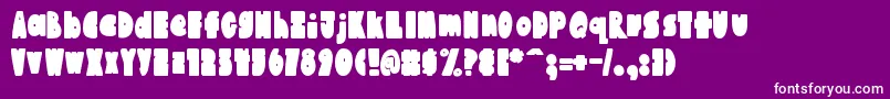 AustieBostChunkiliciousBounce Font – White Fonts on Purple Background