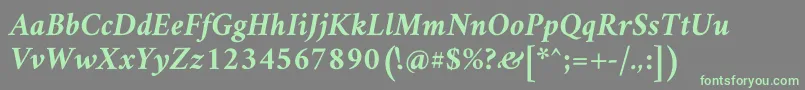 AmiriBoldslanted Font – Green Fonts on Gray Background