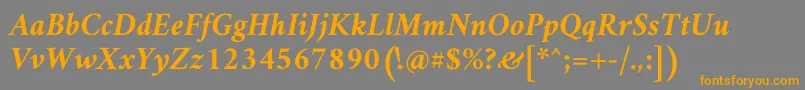AmiriBoldslanted Font – Orange Fonts on Gray Background