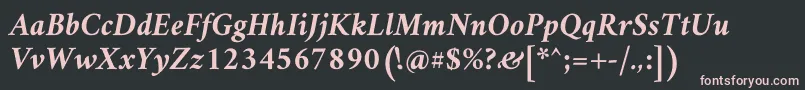 AmiriBoldslanted Font – Pink Fonts on Black Background