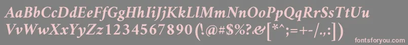 AmiriBoldslanted Font – Pink Fonts on Gray Background