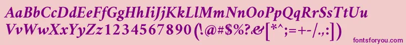 AmiriBoldslanted Font – Purple Fonts on Pink Background