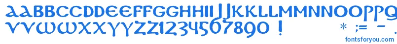 DsCoptic Font – Blue Fonts on White Background